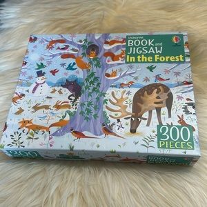 SALE!! Book and 300 piece forest puzzle unopened and activity book.